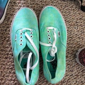Never been worn blue/green vans